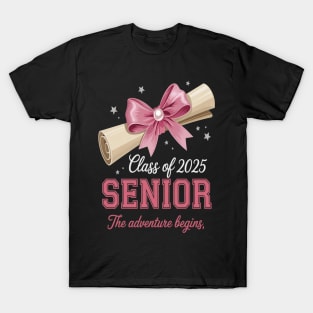 Senior 2025 Bow Graduation High School Class of 2025 T-Shirt